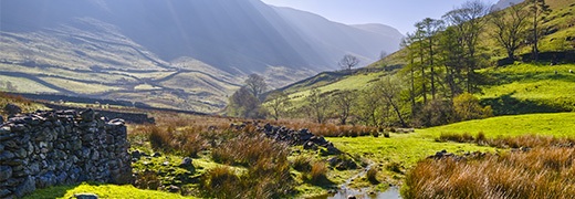 view over lake district national park